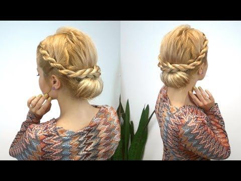 Easy Hairstyle French Rope Braided Bun | Awesome Hairstyles ? Inside Most Recently Easy French Rope Braid Hairstyles (View 5 of 25)