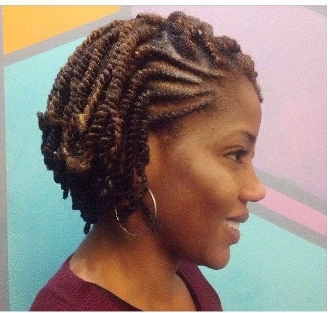 Explore Gallery Of Two Strand Twist Updo Hairstyles For Inside Best And Newest Updo Hairstyles With 2 Strand Braid And Curls (View 3 of 25)