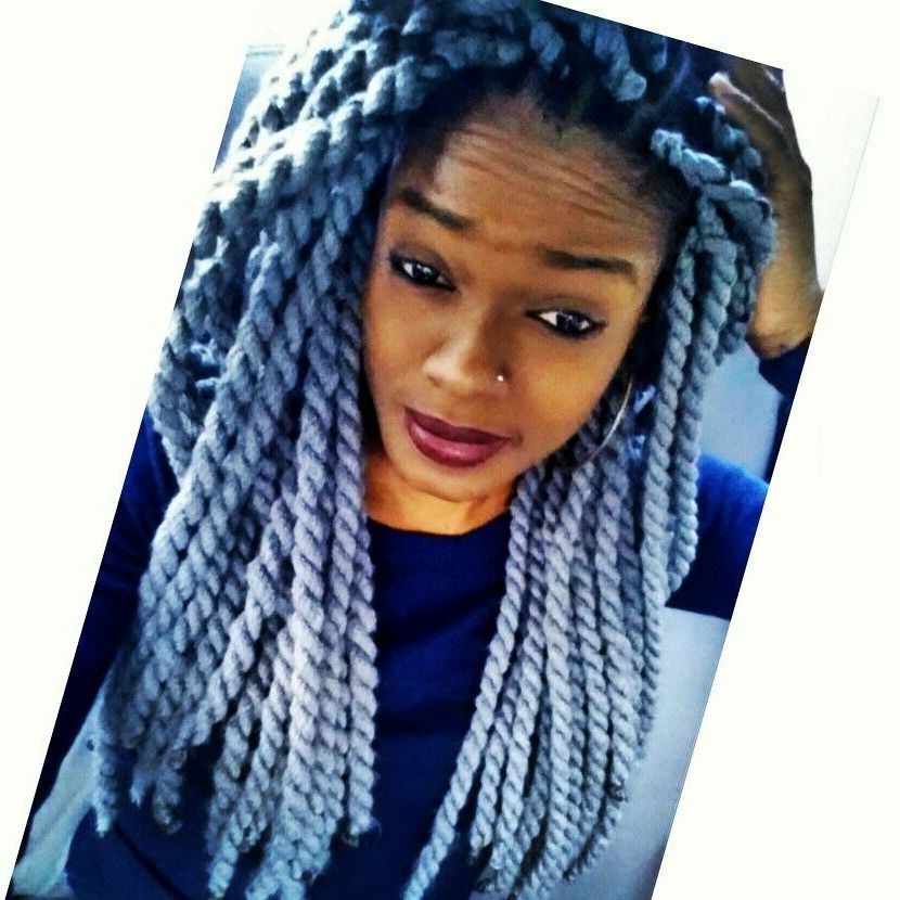 Grey Yarn Twist  Should I Try This | Yarn Twists Ideas Throughout Most Recent Side Swept Yarn Twists Hairstyles (View 8 of 25)