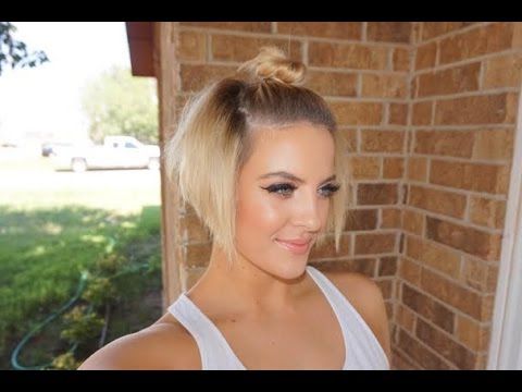 Half Up Top Knot For Short Hair Throughout Newest Half Up Top Knot Braid Hairstyles (Photo 25 of 25)