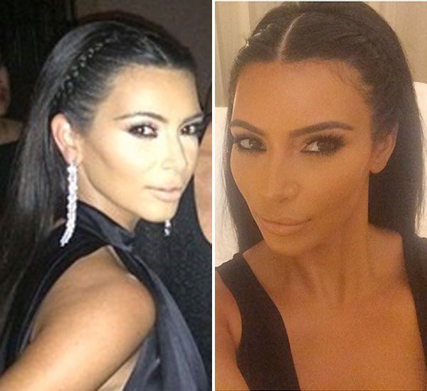 Kim Kardashian's Braided Headband In Ibiza — Love Or Loathe Pertaining To 2018 Tight Braided Hairstyles With Headband (View 6 of 25)