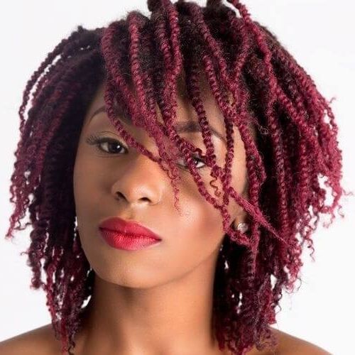 Kinky Twists For African American Women: 50 Outgoing Ideas For Most Recently African Red Twists Micro Braid Hairstyles (View 8 of 25)