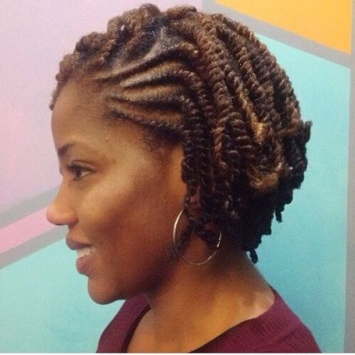 Kinky Twists For African American Women: 50 Outgoing Ideas With Regard To Newest Twists Micro Braid Hairstyles With Curls (Photo 20 of 25)