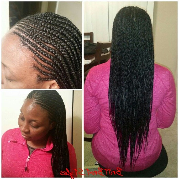Layered Braids, Brittbratstyles, Feed In Braids, Cornrows Regarding Most Up To Date Layered Micro Box Braid Hairstyles (View 1 of 25)