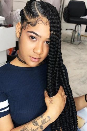 Lemonade Braids That Make Your Hair Style Even Sweeter Throughout Current Thick Wheel Pattern Braided Hairstyles (View 18 of 25)