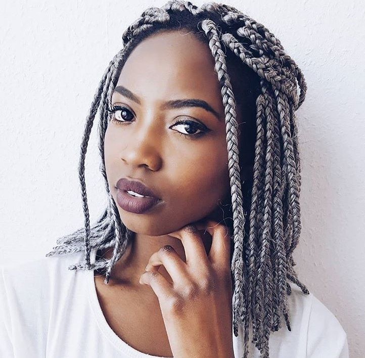 Medium Box Braids: 6 Different Ways To Wear This Protective In Current Black Shoulder Length Braids With Accents (View 12 of 25)