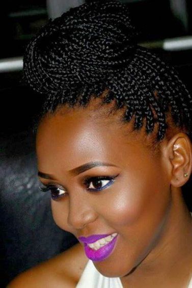 Medium Box Braids: 6 Different Ways To Wear This Protective With Regard To Best And Newest Box Braided Bun Hairstyles (View 24 of 25)