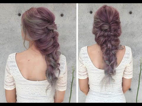 Mermaid Curly Hairstyle How To – Youtube With Regard To Most Recent Messy Curly Mermaid Braid Hairstyles (View 15 of 25)