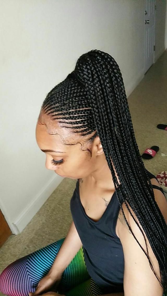 Micro Braid Ponytail For African American Woman Pertaining To Best And Newest Cornrow Ombre Ponytail Micro Braid Hairstyles (View 6 of 25)