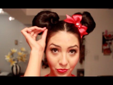 Minnie Mouse Hair Ears | Halloween Hair | Bear Hair Ears Disney Regarding Best And Newest Minnie Mouse Buns Braid Hairstyles (View 15 of 25)