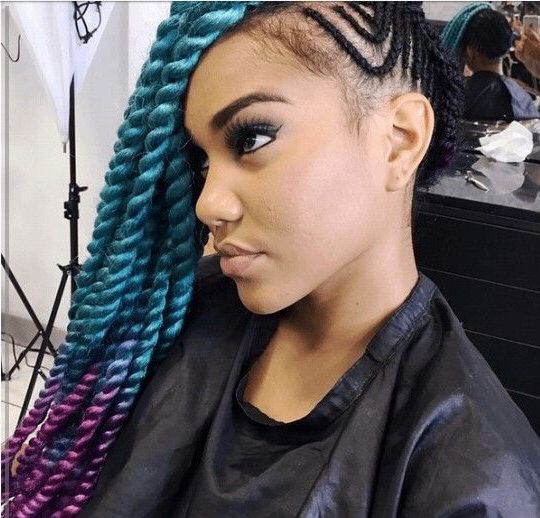 Multi Colored Twists | Hair | Senegalese Twist Hairstyles Pertaining To Best And Newest Pastel Colored Updo Hairstyles With Rope Twist (View 1 of 25)