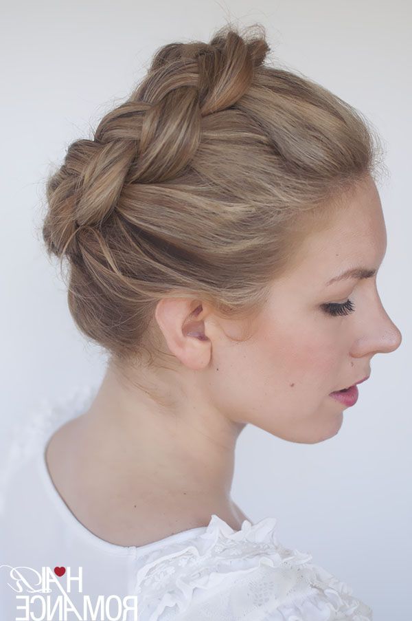 New Braid Tutorial – The High Braided Crown Hairstyle – Hair With Regard To Newest No Pin Halo Braided Hairstyles (Photo 25 of 25)