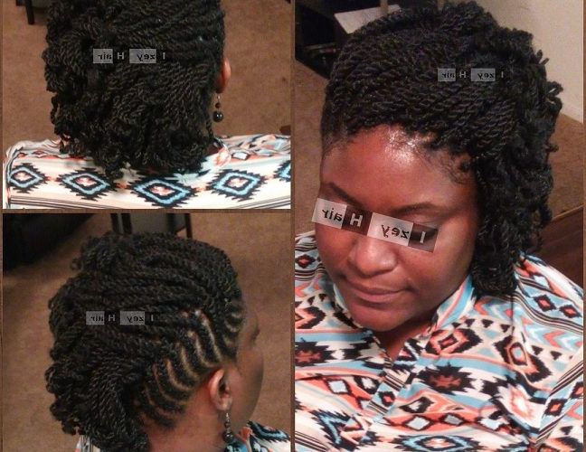 Part Cornrows And Part Kinky Twists. Plus, Video Tutorial On For Latest Side Parted Micro Twist Hairstyles (Photo 23 of 25)