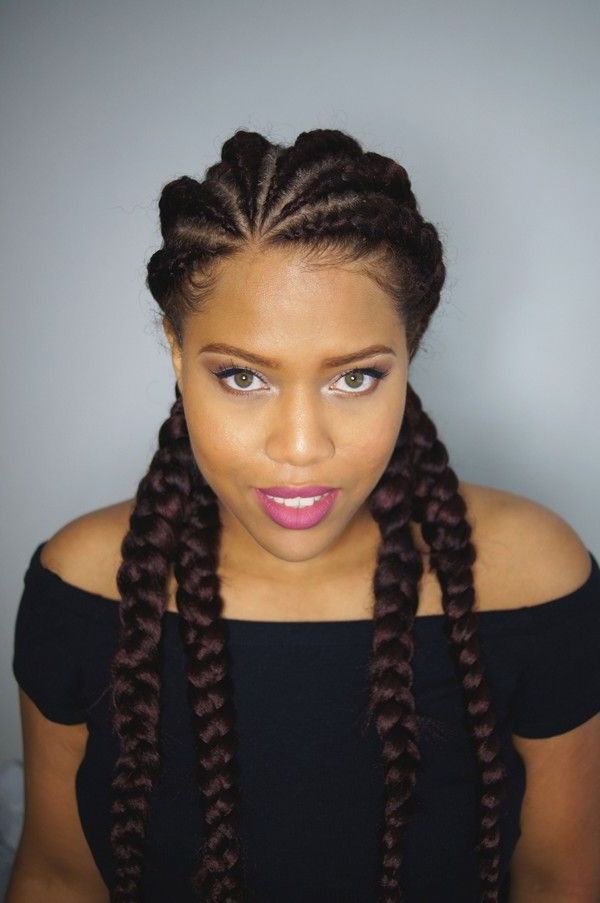 Pin On Ghana Braids With Best And Newest Long And Big Cornrows Under Braid Hairstyles (View 9 of 25)