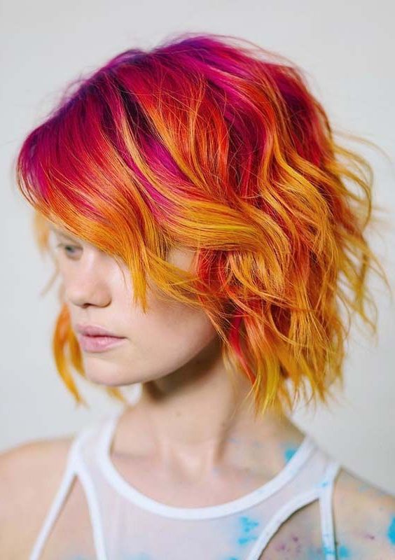 Pin On Hair Color Ideas Regarding Most Up To Date Red And Yellow Highlights In Braid Hairstyles (View 1 of 25)