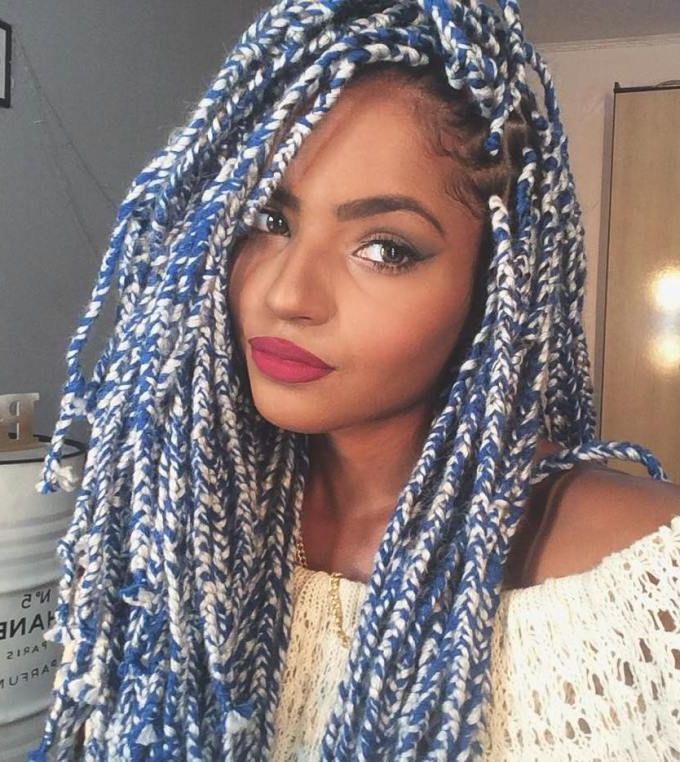 Pin On *hair Styles* Throughout Most Recently Blue Twisted Yarn Braid Hairstyles For Layered Twists (View 1 of 25)