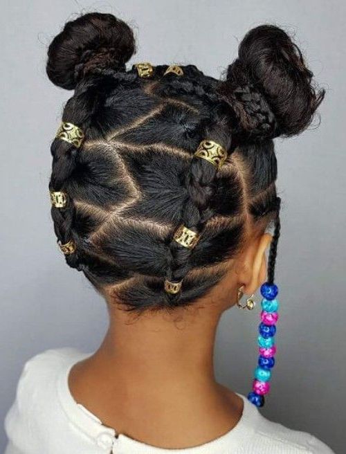 Pin On Kids Hairstyles Intended For Most Recently Long Braid Hairstyles With Golden Beads (View 18 of 25)