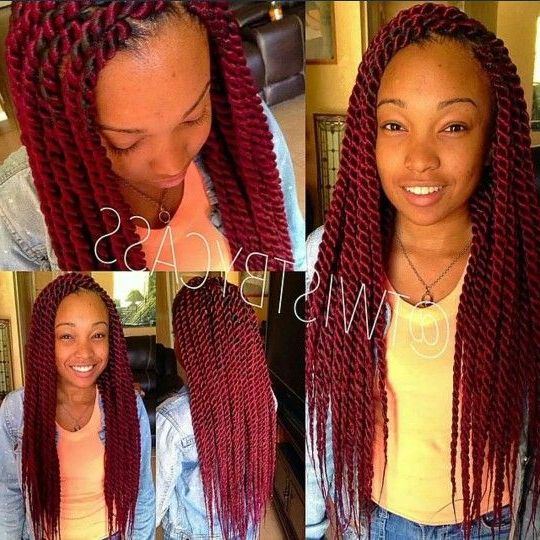 Red Twist | Braids, Twist, Locs, Etc | Hair Styles, Twist Throughout Recent African Red Twists Micro Braid Hairstyles (View 1 of 25)