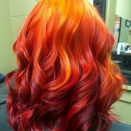 Reveal Your Fiery Nature With These 50 Red Ombre Hair Ideas For Most Recent Red And Yellow Highlights In Braid Hairstyles (View 17 of 25)