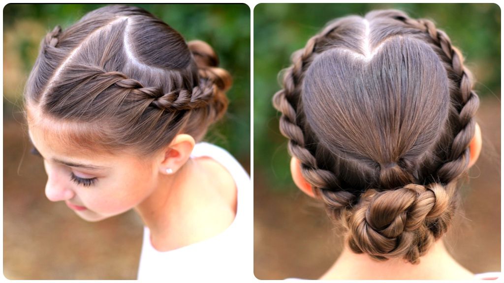 Rope Braided Heart | Valentine's Day Hairstyles | Cute Girls With Most Recent Rope Twist Updo Hairstyles With Accessories (View 14 of 25)