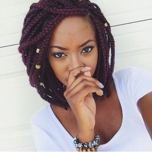 Short Box Braids … | Mane | Braids For Short Hair, Braided Inside Most Recently Thick Wheel Pattern Braided Hairstyles (View 14 of 25)