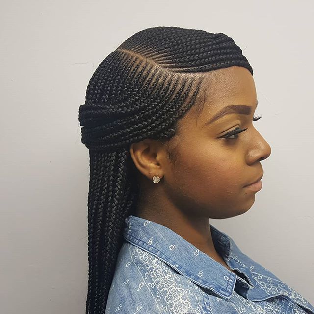Side Part Box Braids #braids #njbraids #njhairstylist For Best And Newest Side Parted Braid Hairstyles (View 1 of 25)