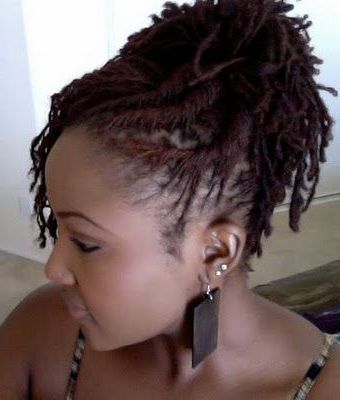 Sisterlocks Updo Lovely Sisterlocks #dreadlocks +dreadstop With Regard To Current Tightly Coiled Gray Dreads Bun Hairstyles (View 10 of 25)