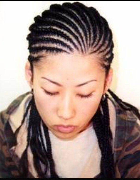 Slanted Cornrow Braids | Cornrow | Natural Hair Styles Regarding Newest Angled Cornrows Hairstyles With Braided Parts (View 4 of 25)