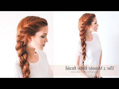The 2 Minute Rope Braid Hairstyle Hairstyle | The Freckled For Most Recently Dramatic Rope Twisted Braid Hairstyles (View 20 of 25)