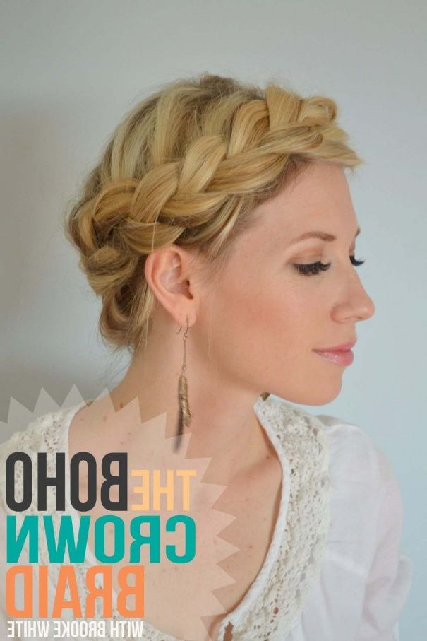 The Boho Crown Braid Tutorial – – Little Miss Momma Intended For Most Current Chunky Crown Braided Hairstyles (View 13 of 25)