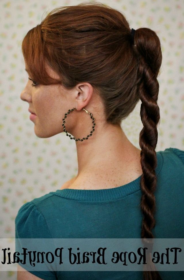 The Freckled Fox: Summers End Hair Week: The Rope Braid Ponytail With Latest Dramatic Rope Twisted Braid Hairstyles (View 5 of 25)