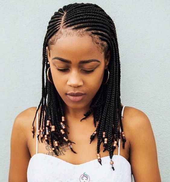 These 16 Short Fulani Braids With Beads Are Giving Us Life Inside Most Up To Date Short Beaded Bob Hairstyles (View 5 of 25)