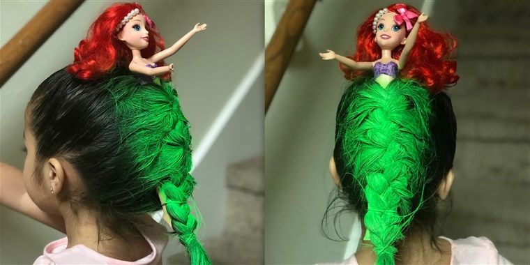 This Girl's 'little Mermaid' Hairstyle Inspires Others To Within Most Recent Mermaid’s Hairpiece Braid Hairstyles (View 12 of 25)