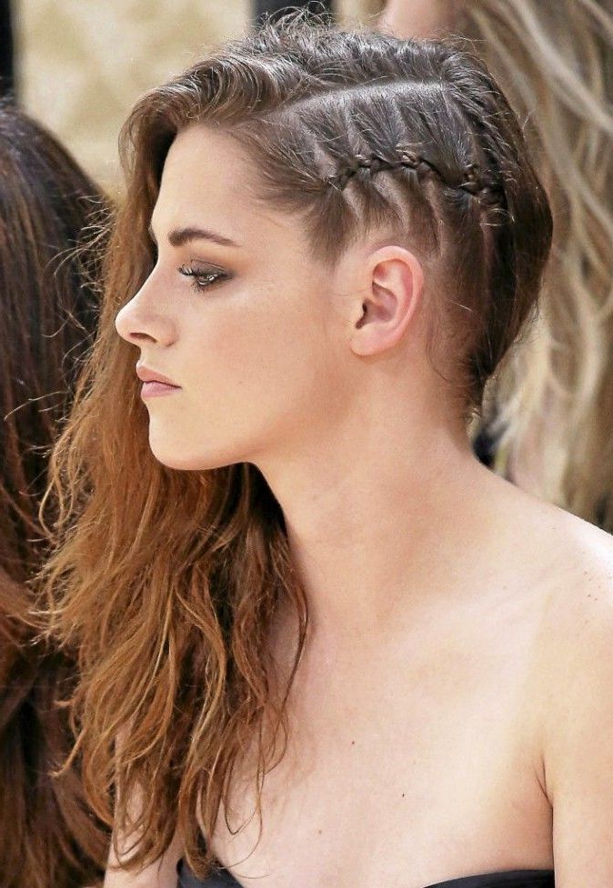 Tresses | K Stew | Kristen Stewart Hair, Kristen Stewart In 2018 One Side Braided Hairstyles (View 4 of 25)