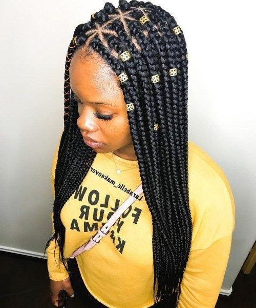 Triangle Box Braids With Beads | My Blog Throughout Most Recent Box Braids And Beads Hairstyles (View 8 of 25)