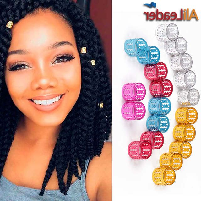 Us $2.6 15% Off|top Rated 100pcs/pack Golden Silver Dread Beads Braid Rings  For Hair Adjustable Metal Dreadlock Beads Braids Hair Rings 8mm Hole In With Regard To Latest Kanekalon Braids With Golden Beads (Photo 18 of 25)