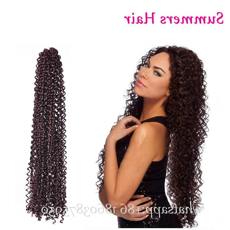 Wholesale  18 Brazilian Curly Crochet Hair Freetress Hair Crochet Pre Loop  Crochet Braids Synthetic Twist Braiding Water Wave Curly With Current Crochet Micro Braid Hairstyles Into Waves (Photo 22 of 25)