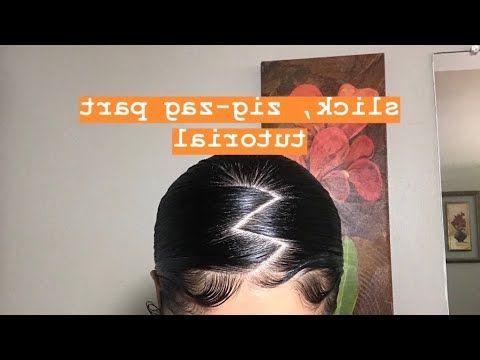 1) Slick Zig Zag Ponytail + Edges – Youtube | Hair In 2019 Throughout Zig Zag Ponytail Updo Hairstyles (View 1 of 25)