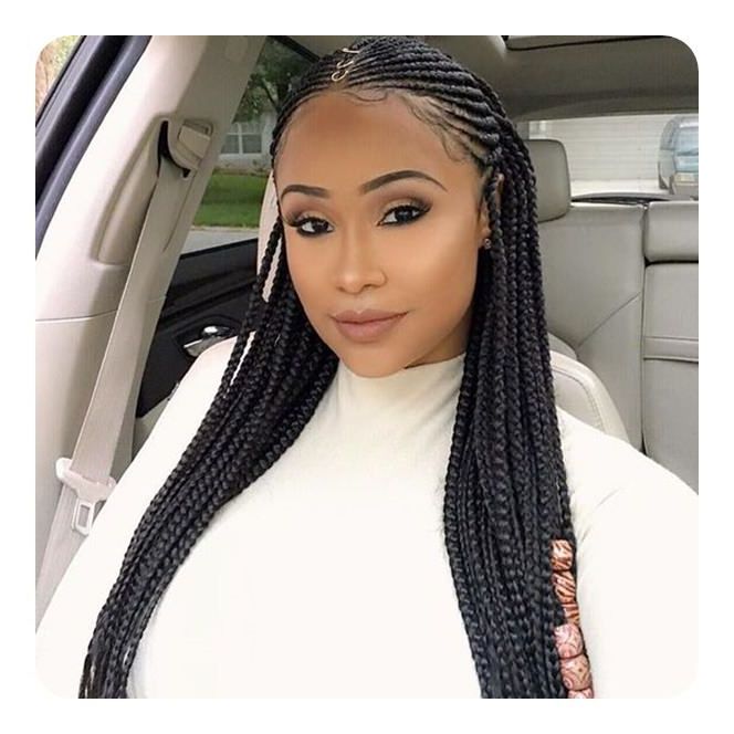 105 Sexy Lemonade Braids To Try – Style Easily Intended For 2020 Center Part Braided Hairstyles (View 13 of 25)
