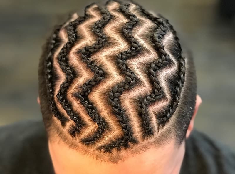 12 Unisex Zig Zag Braids Styles For A Trendy Look Throughout Most Recent Zig Zag Cornrows Braided Hairstyles (View 9 of 25)
