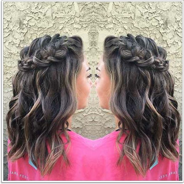 135 Whimsical Half Up Half Down Hairstyles You Can Wear For Within Most Current Crowned Braid Crown Hairstyles (View 14 of 25)