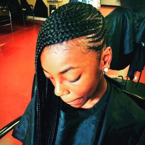 20 Totally Gorgeous Ghana Braids For An Intricate Hairdo Within 2020 Cornrow Fishtail Side Braided Hairstyles (View 7 of 25)