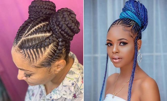 23 Braided Bun Hairstyles For Black Hair | Stayglam In Most Recently Cornrow Braided Bun Hairstyles (View 4 of 25)