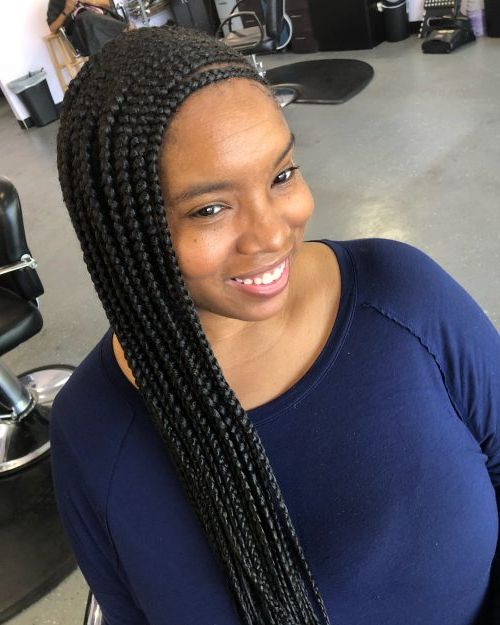 26 Coolest Cornrows To Try In 2019 Inside Most Recent Side Cornrows Braided Hairstyles (Photo 21 of 25)