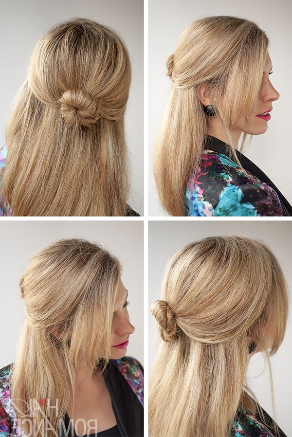 30 Buns In 30 Days – Day 5 – Half Up Bun Hairstyle – Hair Intended For Simple Half Bun Hairstyles (View 10 of 25)