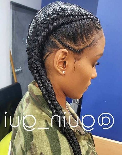 31 Cornrow Styles To Copy For Summer | Braids | Hair Styles Inside Newest Cornrow Fishtail Side Braided Hairstyles (View 1 of 25)