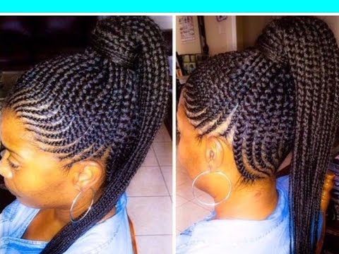 35 Lovely Braided Updo With Kanekalon Hair With Regard To Most Recent Cornrow Braided Bun Hairstyles (View 7 of 25)