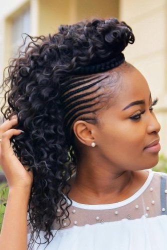 45 Enviable Ways To Rock The Latest Black Braided Hairstyles Intended For Most Popular Side Cornrows Braided Hairstyles (View 17 of 25)
