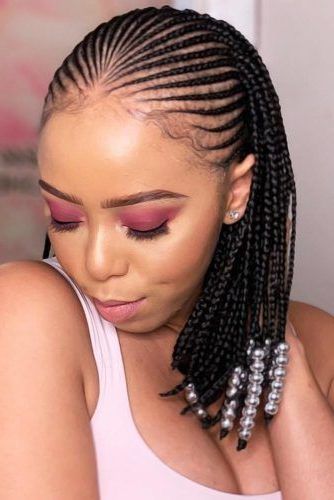 45 Enviable Ways To Rock The Latest Black Braided Hairstyles Regarding Newest Crown Cornrow Braided Hairstyles (View 8 of 25)
