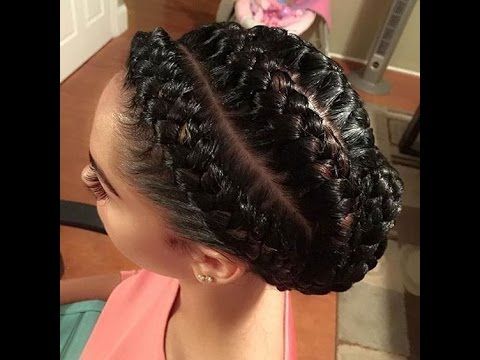 55 Of The Most Stunning Styles Of The Goddess Braid Within Best And Newest Cornrow Braided Bun Hairstyles (View 23 of 25)